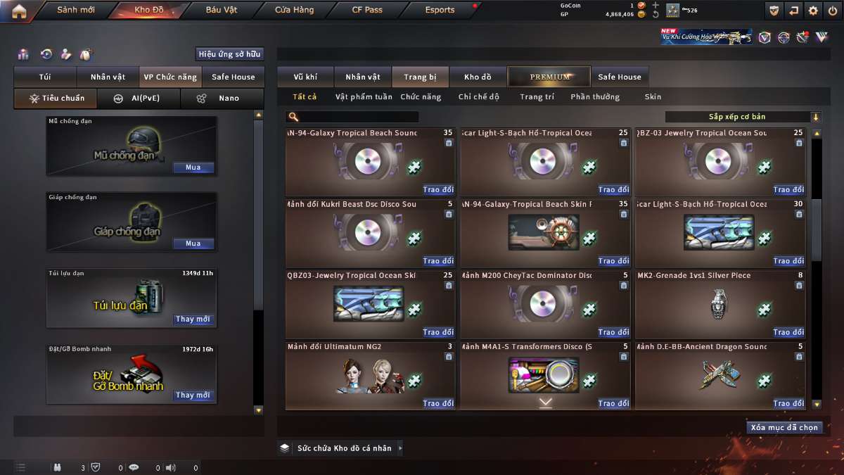 shop acc cf uy tin gia re